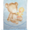 BABY SAC BLEU AVEC OURSON BRUN