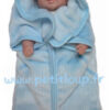 Baby sac polaire bleu avec ourson brun de Copito