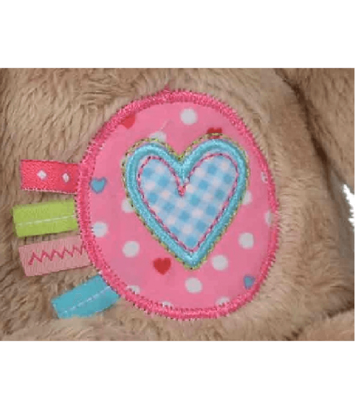 Doudou mouchoir ourson brun pour bébé fille