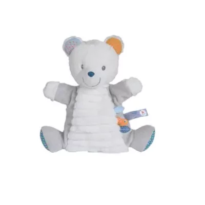 Peluche ours Arthur marionnette pour bébé