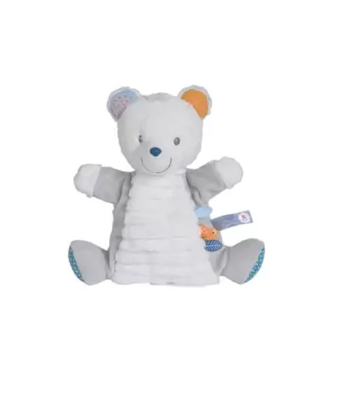 Peluche ours Arthur marionnette pour bébé