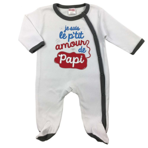 Pyjama bébé je suis le petit amour de Papi taupe